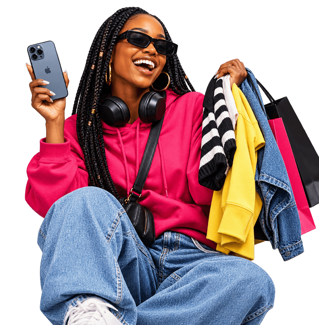 African verified shopper with fashion and tech finds